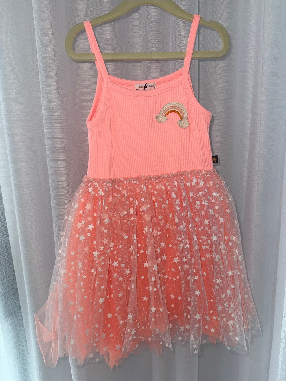 Kids Pink Rainbow Tulle Dress